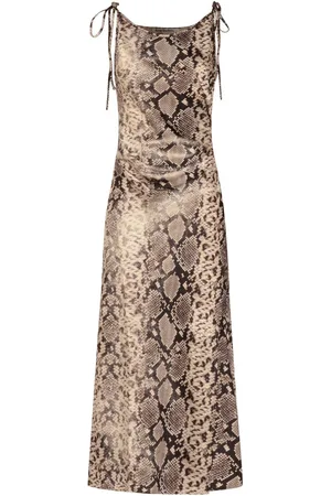 Acne Studios Satin Python Printed Dress