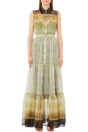 Liu Jo Printed Chiffon Shirt Dress