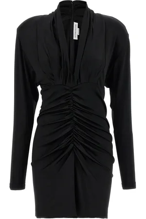 Victoria Beckham Long Sleeve Ruched Mini Dress