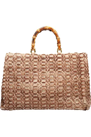 LaMILANESA Plage Jute And Viscose Shopping Bag Natural Color