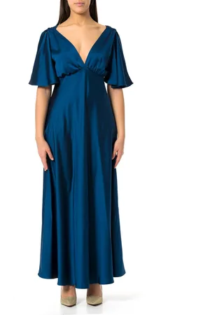 Liu Jo V-neck Satin Maxi Dress