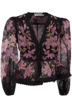 ZIMMERMANN Dawning V-neck Beaded Blouse