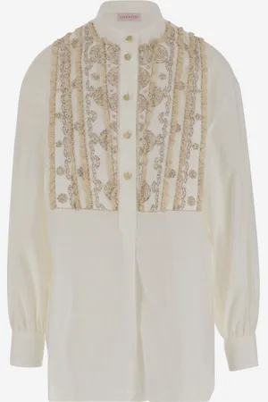 VALENTINO Beaded Cotton Shirt