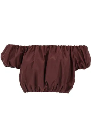 The Andamane Ballon-sleeved Cropped Top