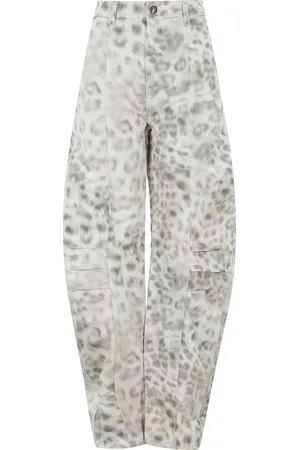 ROTATE Printed Denim Cargo Pants