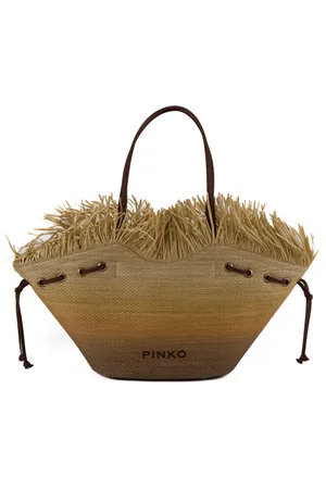 Pinko Extra Pagoda Raffia Shopper