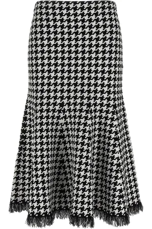 Alexander McQueen Houndstooth Skirt