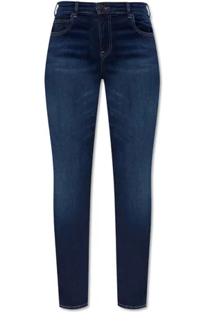 Emporio Armani Logo Detailed Skinny Jeans