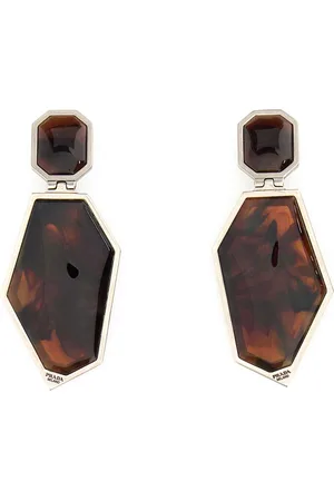 Prada Printed Metal Earrings