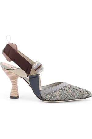 Fendi Colibrì Mesh Slingback With Ff Embroidery
