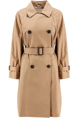 Max mara the cube Cotton Blend C Trench With Leather Buckles