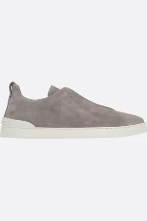 Ermenegildo Zegna Triple Stitch Suede Sneakers