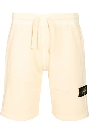 Stone Island Organic Cotton Fleece Cargo Bermuda Shorts