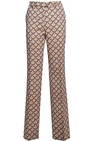 Etro Allover Floral Printed Straight-leg Trousers