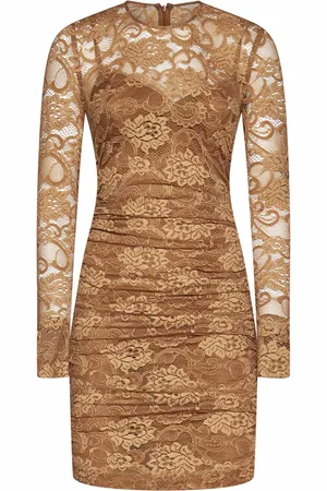 Dolce & Gabbana Lace Paneled Longsleeved Short Dress