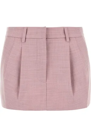The Andamane Pink Stretch Polyester Blend Mini Skirt