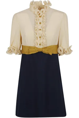 VALENTINO GARAVANI Garavani Crepe De Chine Bow Detailed Mini Dress