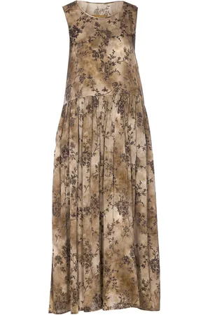 UMA WANG Ardal Floral Print Midi Dress