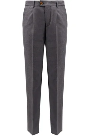 Brunello Cucinelli Virgin Wool Trousers With Pinces