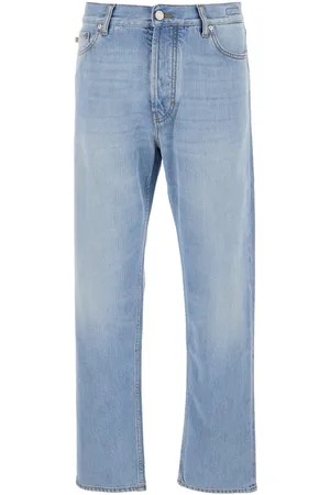 Jacob Cohen Light Blue Five Pocket Jeans With Logo Patch On The Back In Denim Man