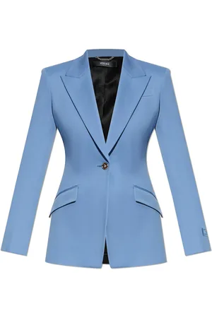 VERSACE Wool Blazer With Closed Lapels