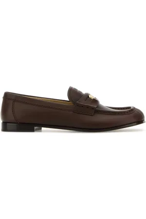 Miu Miu Brown Leather Loafers