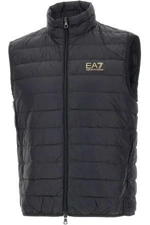 EA7 Logo Printed Quilted Padded Gilet