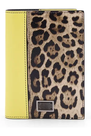 Dolce & Gabbana Saffiano Leather Passport Holder With Clored Leather Inserts
