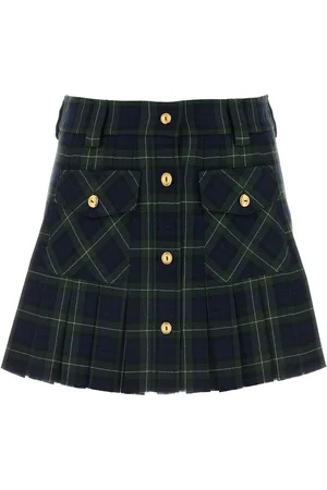 Miu Miu Embroidered Wool Mini Skirt