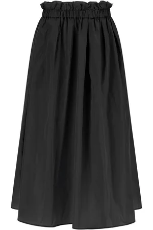 HERNO A-line Elastic Waist Midi Skirt