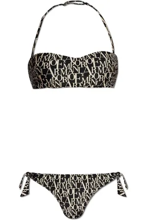 Emporio Armani Logo Print Bikini Set