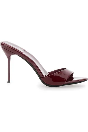 Jeffrey Campbell Ce-soire Red Mules With Almond Toe And High Stiletto Heel In Patent Leather Woman