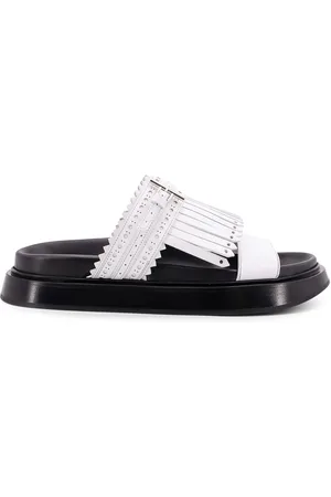 Alexander McQueen Leather Sandals With Fringe