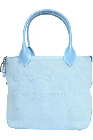 Hogan Script Media Embossed(denim) Bag 14x28x34 Cm