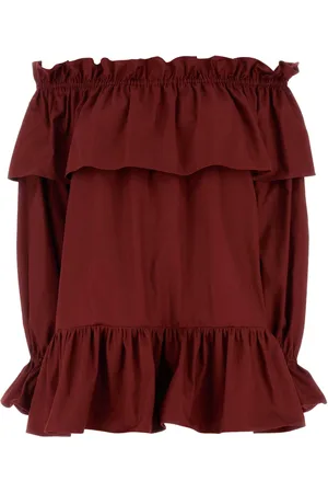Saint Laurent Tiziano Red Twill Mini Dress