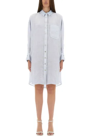 120% Lino Chemisier Dress