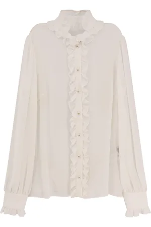 Dolce & Gabbana Silk Shirt With Rouches Detail