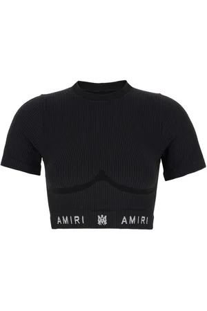 AMIRI Charcoal Stretch Nylon T-shirt