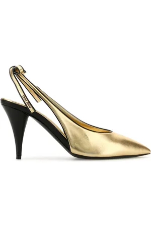 Miu Miu Gold Leather Pumps