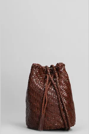 Dragon Diffusion Pompom Double Jump Shoulder Bag In Leather
