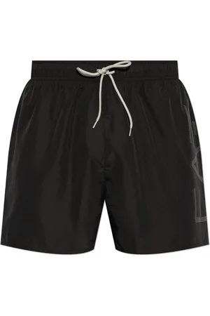EA7 Logo Printed Drawstring Swim Shorts