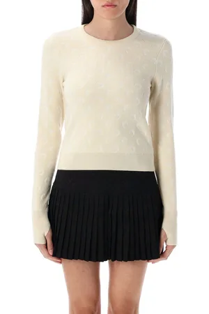 Marine Serre Moon Jacquard Knit Fitted Jumper