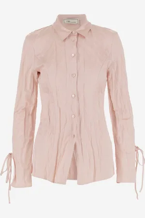 BLUMARINE Crinkled Satin Shirt