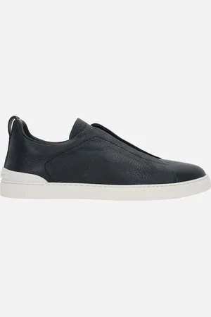 Ermenegildo Zegna Triple Stitch Grainy Leather Sneakers