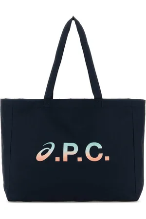 A.P.C. Navy Blue Fabric A. p.c. X Asics Diane Shopping Bag