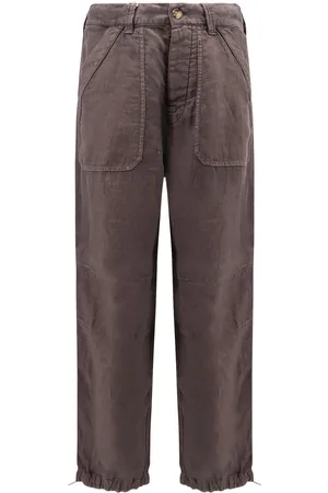 Brunello Cucinelli Linen Gabardine Relaxed Fit Trousers