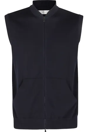 FILIPPO DE LAURENTIIS Bomber Zip Smanicato In Maglia Di Cotone