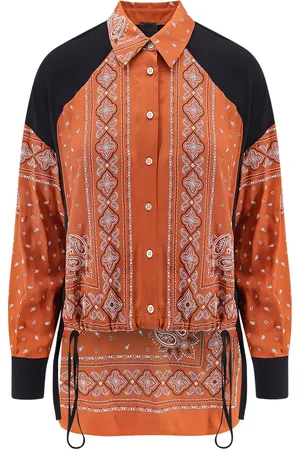 Pinko Clocks Viscose Shirt With Bandana Print