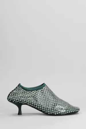 CHRISTOPHER ESBER Minette Crystal Low Heels Ankle Boots In Nylon