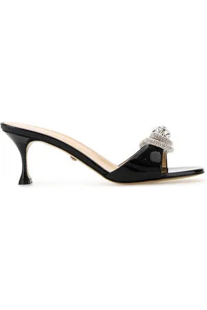 Mach & Mach Leather Double Bow Mules